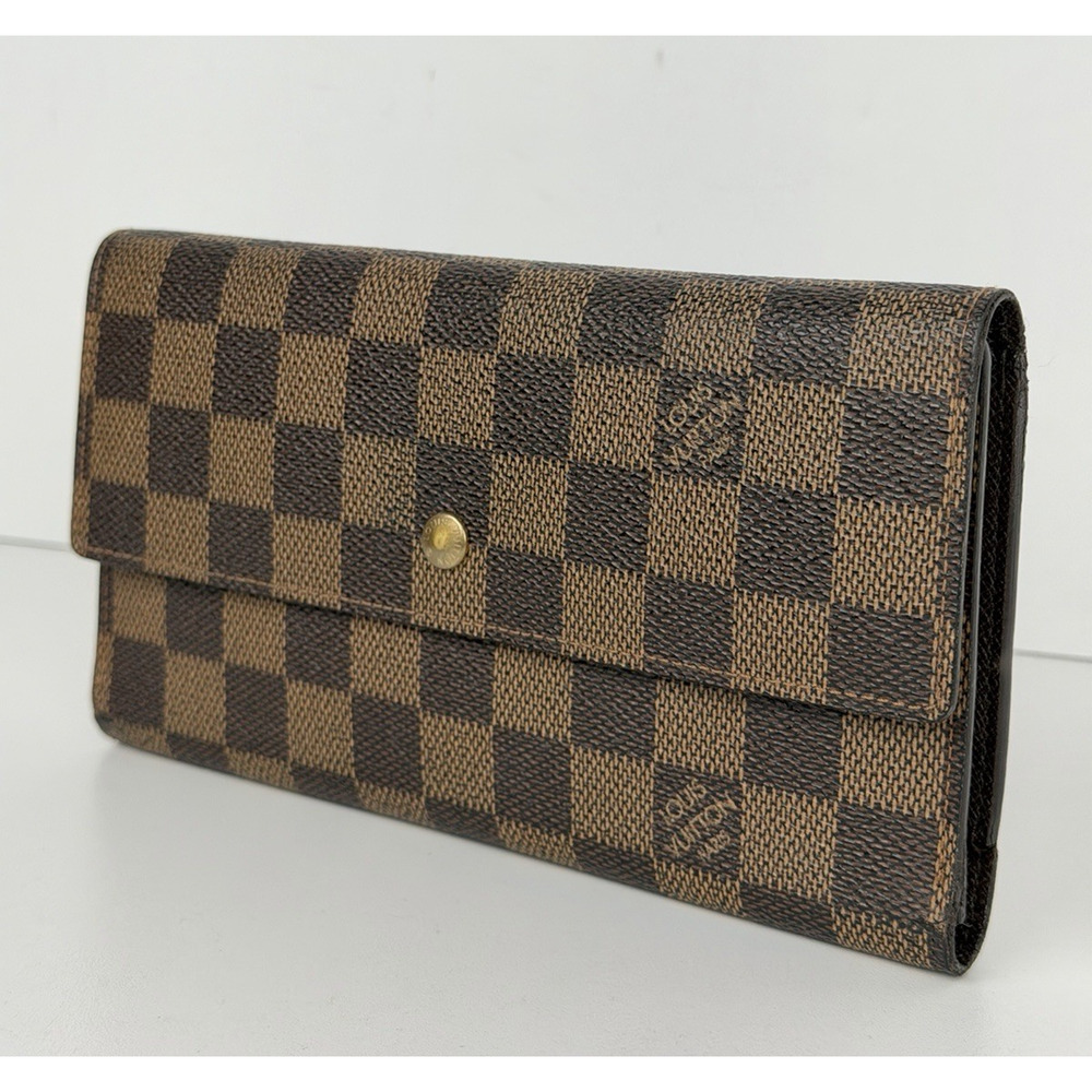 Louis Vuitton Sarah Wallet in Damier Ebene Coated Canvas 2003
